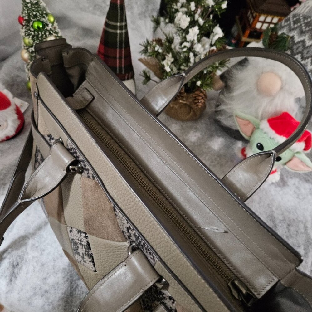 Coach Swagger 27 Patchwork Exotic Embossed Leathe… - image 3